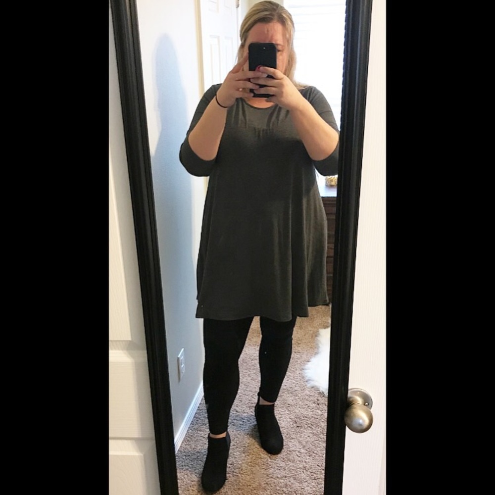 Charcoal Grey Tunic - 2X, 3X